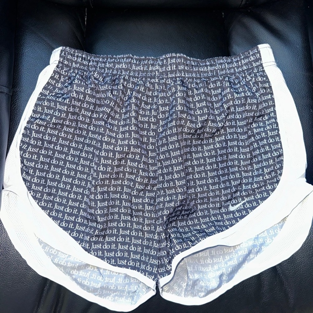 Nike Black Dri-FIT Shorts with White Print